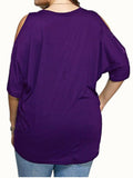 Large Size Off-the-shoulder Short-sleeved Bat Shirt