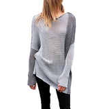 Long Sleeved Hooded Color Matching Sweater