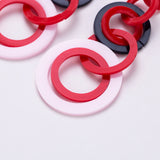Fashion Geometric Acrylic Earrings Original Original Contrast Color Stitching Earrings