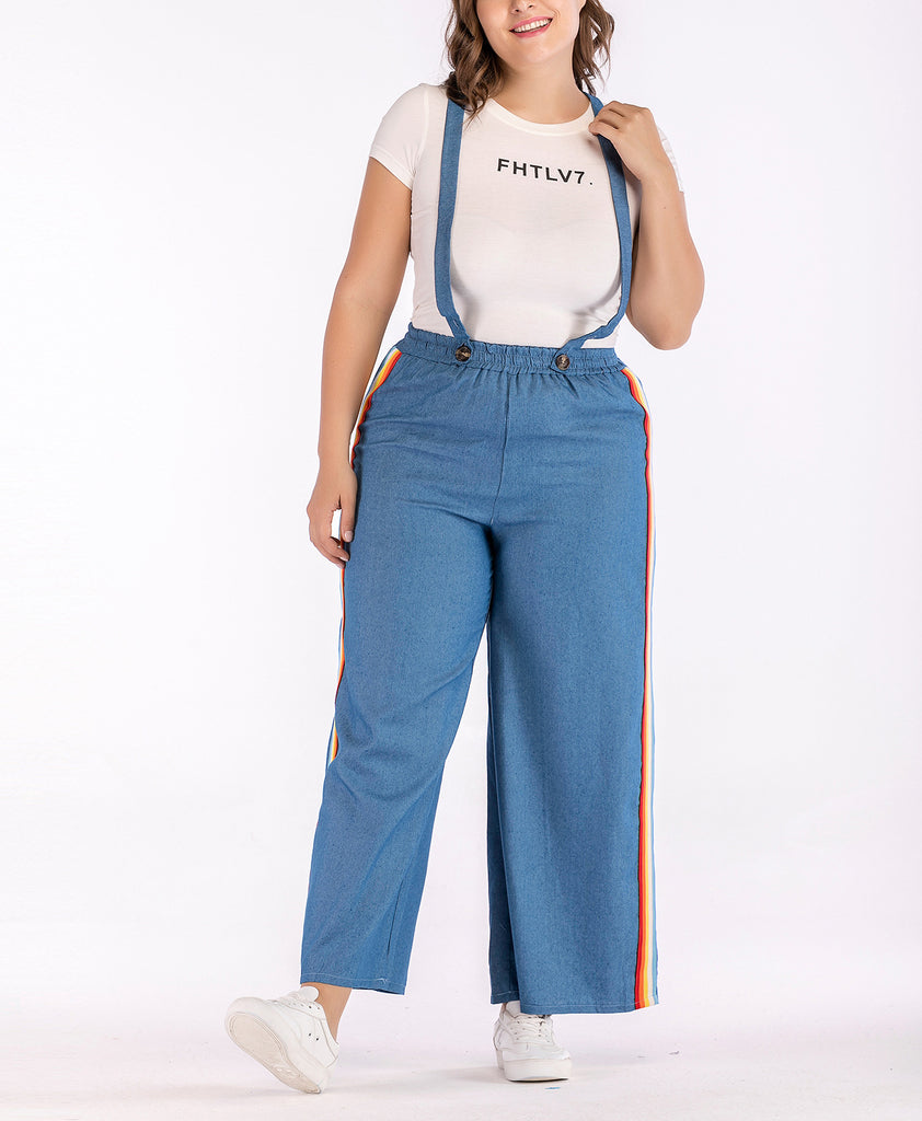 Large Size Casual Denim Overalls