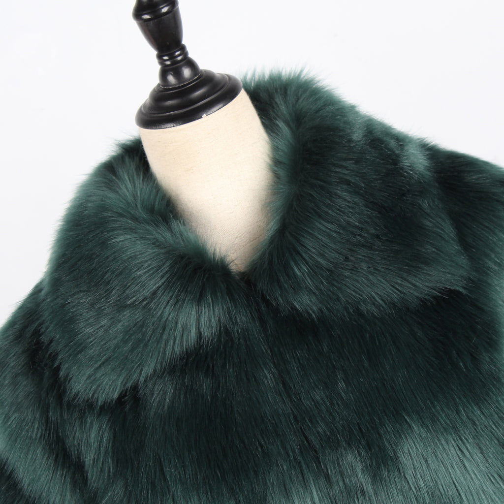 Autumn and Winter New Popular Casual Lapel Faux Fur Coat