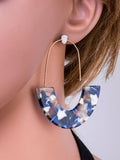 Resin Plate Earrings Personalized Ladies Earrings Jewelry U-shaped Earrings
