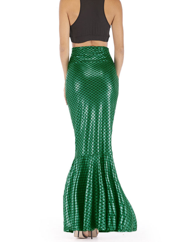 Sexy Mermaid High Waist Fishtail Maxi Skirt