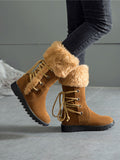 New Autumn Women's Shoes Ladies Large Size Snow Boots Fur Boots