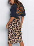 Sexy Versatile Leopard Print High Waist Casual Skirt