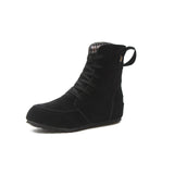 Autumn and Winter Flat Boots with Round Heads and Large Size Women's Boots