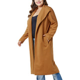 Oversized Women's Clothing Fat Mm Winter Woolen Coat Coat Lapel Long Woolen Coat