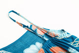 Summer Sling Print Large Swing Slit Dress