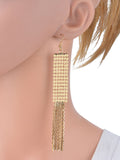 Alloy Tassel Earrings Temperament Exaggerated Personality Long Gold Earrings Fashion Street Shoot Popular Jewelry