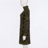 Autumn and Winter New Leopard-print Loose Knit Sweater