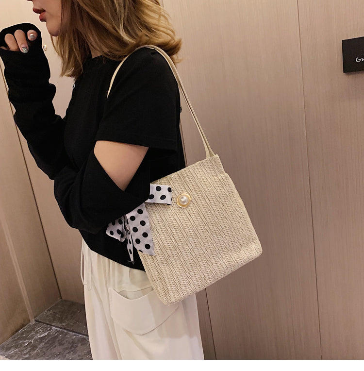 Fashion Trend Wild Straw Bag Shoulder Diagonal Female Bag