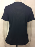 Edge Trim Black Embroidered Sexy Mesh Top T-Shirt