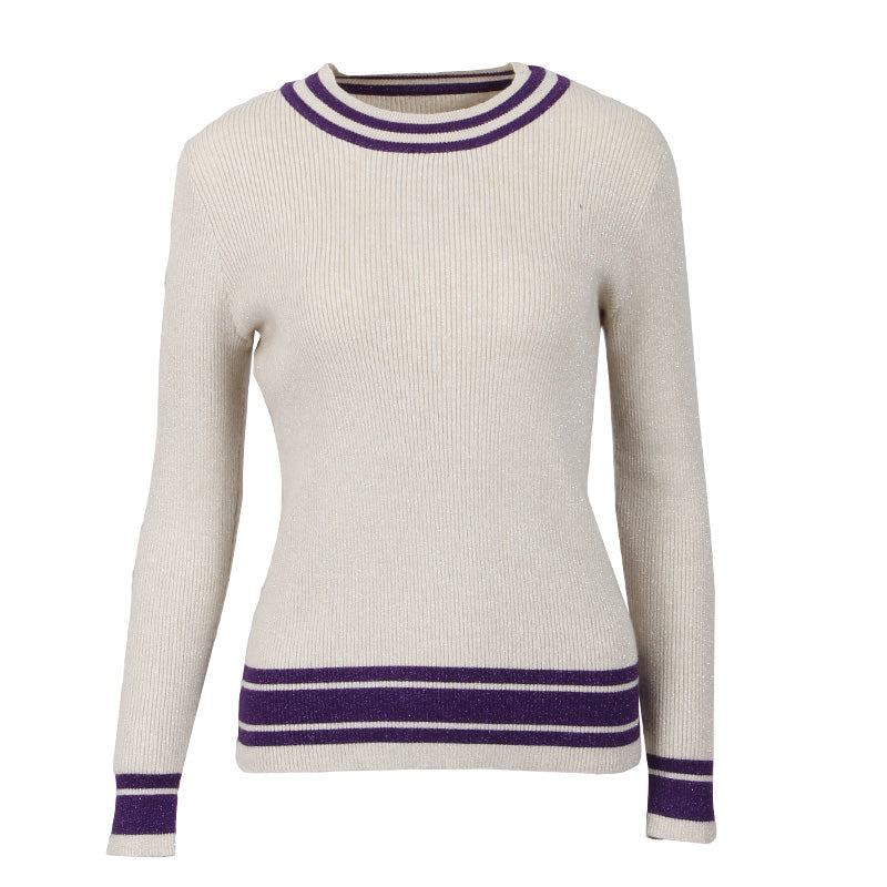 Winter Women's Tight-fitting Striped Sweater