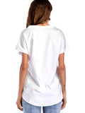 Summer Round Neck Short Sleeve Print T-shirt