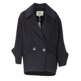 Winter Suit Collar Warm Long Sleeve Loose Wool Coat