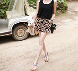 Three-point Straight Female Leopard Shorts