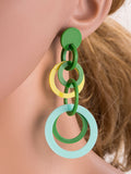 Fashion Geometric Acrylic Earrings Original Original Contrast Color Stitching Earrings