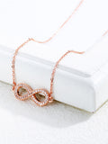 Copper Gold-plated Jewelry Women's Rose Gold Infinity 8 Word Clavicle Necklace