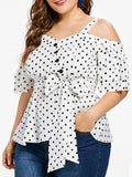 Plus Size Big Bow Sexy Suspenders Shirt