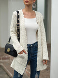 Long Solid Color Sweater Cardigan