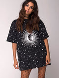 Summer New Loose Short-sleeved T-shirt Women's Round Neck Print T-shirt