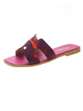 Net Red Flat Bottom H Slippers Women Wear Fashion Wild Color Matching Beach Shoes Flip