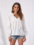 Original Design Cotton Earmuff Lace Stitching White Pullover Small Shirt