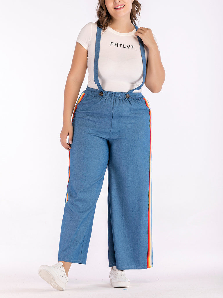 Large Size Casual Denim Overalls